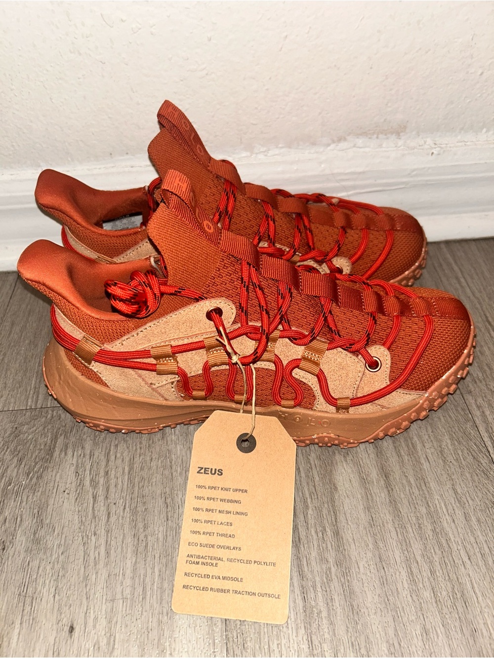 HOLO Footwear Women Zeus Terracotta Trail, Hiking Sneakers, Size 10, NWT, No Box